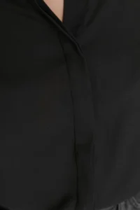 Trendyol Curve Black Long Sleeve buttoned Siphon Weaving Plus Size Shirt - Image 3