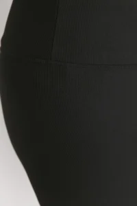 Trendyol Curve Black High Waist Ribbed Knitting Plus Size Leggings - Image 5