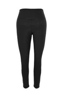 Trendyol Curve Black High Waist Ribbed Knitting Plus Size Leggings - Image 8
