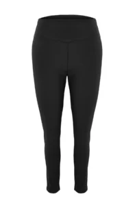 Trendyol Curve Black High Waist Ribbed Knitting Plus Size Leggings - Image 9