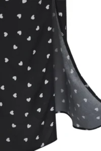 Trendyol Curve Black Heart Patterned Slit Unlined Midi/Middle Size Viscose Weaving Skirt - Image 7
