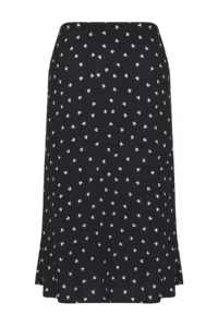 Trendyol Curve Black Heart Patterned Slit Unlined Midi/Middle Size Viscose Weaving Skirt - Image 8