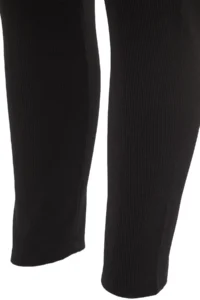 Trendyol Curve Black High Waist Ribbed Knitting Plus Size Leggings with Fleece Inside - Image 8