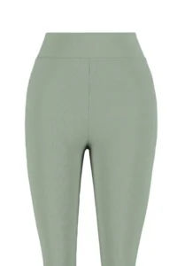 Trendyol Curve Khaki High Waist Ribbed Knitting Plus Size Leggings with Fleece - Image 6