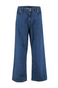 Trendyol Curve Mavi High Waist Wide Leg Plus Size Wide Leg jeans - Image 6