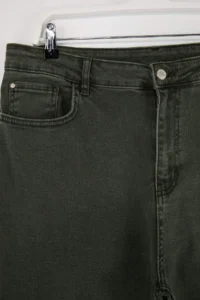 Trendyol Curve Green High Waist Wide Leg Plus Size Wide Leg jeans - Image 2