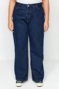 Trendyol Curve Indigo High Waist Wide Leg comfort/Middle Flexible Plus Size Wide Leg jeans - Image 10