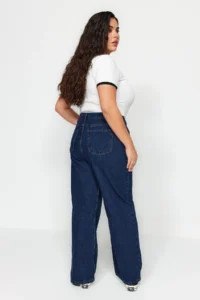 Trendyol Curve Indigo High Waist Wide Leg comfort/Middle Flexible Plus Size Wide Leg jeans - Image 11