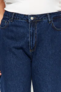 Trendyol Curve Indigo High Waist Wide Leg comfort/Middle Flexible Plus Size Wide Leg jeans - Image 9