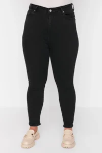 Trendyol Curve Black High Waist skinny Leg Flexible skinny plus size jeans - Image 3