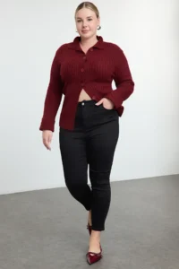 Trendyol Curve Black High Waist skinny Leg Flexible Plus Size skinny jeans - Image 3