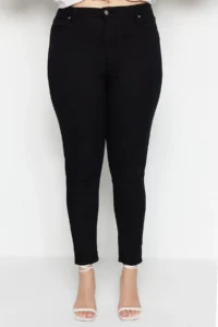 Trendyol Curve Black High Waist skinny Leg Flexible Plus Size skinny jeans - Image 9