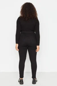 Trendyol Curve Solmayan Black High Waist Flexible/Stretch Plus Size skinny jeans - Image 11