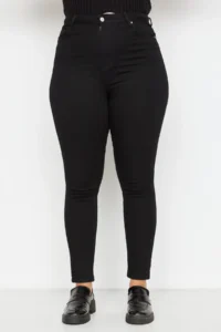 Trendyol Curve Solmayan Black High Waist Flexible/Stretch Plus Size skinny jeans - Image 9