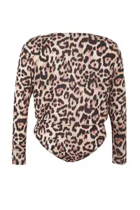 Trendyol Curve Multicolored padded Double breasted Kapama snaps Knitting Bodysuit - Image 6