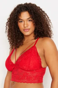 Trendyol Curve Rejection Piped Thin Flexible Lace Plus Size Bustier with Sponge Pad - Image 2
