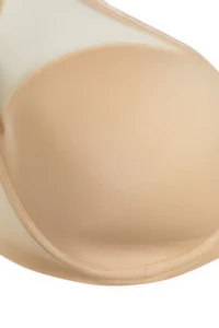 Trendyol Curve Nude Fixed Covered underwire Mesh Detailed Shaping Ironable Plus Size Bra - Image 9