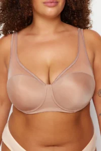 Trendyol Curve Mink Hard Covered underwire Mesh Detailed Shaping Ironable Plus Size Bra - Image 4