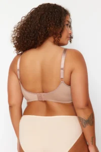Trendyol Curve Mink Hard Covered underwire Mesh Detailed Shaping Ironable Plus Size Bra - Image 5