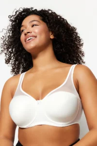 Trendyol Curve Ecru Fixed Covered underwire Mesh Detailed Shaping Ironable Plus Size Bra - Image 2