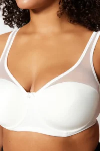 Trendyol Curve Ecru Fixed Covered underwire Mesh Detailed Shaping Ironable Plus Size Bra - Image 3