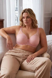 Trendyol Curve Pink Lace Shaping Plus Size Bra