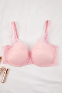 Trendyol Curve Pink Lace Shaping Plus Size Bra - Image 2