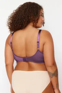Trendyol Curve Lilac Fixed Covered underwire Mesh Detailed Shaping Ironable Plus Size Bra - Image 5