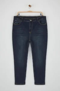 Trendyol Curve Mavi Green High Waist Flexible Plus Size skinny jeans - Image 5