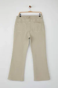 Trendyol Curve Beige High Waist Flexible Material flared leg Flare Fit plus size jeans - Image 7