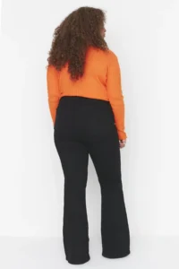 Trendyol Curve Black High Waist Flexible Material flared leg Flare Fit plus size jeans - Image 11
