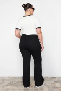 Trendyol Curve Black High Waist Flexible Material flared leg Flare Fit plus size jeans - Image 6
