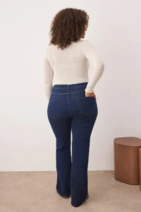 Trendyol Curve Indigo High Waist Flexible Material flared leg Flare Fit plus size jeans - Image 4