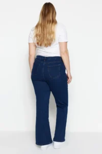 Trendyol Curve Indigo High Waist Flexible Material flared leg Flare Fit plus size jeans - Image 9