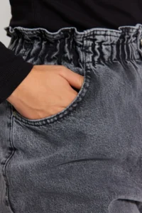 Trendyol Curve Gray High Waist Elastic Waist 100% Cotton Plus Size Mom jeans - Image 13