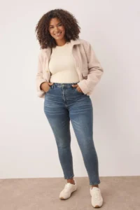 Trendyol Curve Mavi High Waist Flexible/Stretch Plus Size skinny jeans