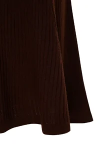 Trendyol Curve Brown Ribbed Crew Neck Midi Knit Dress - Image 7