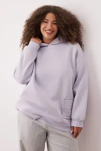 Trendyol Curve Lilac Embroidery Detailed Oversized/Bol Cut Knitting Plus Size Sweatshirt - Image 3
