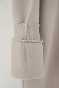 Trendyol Curve Beige Embroidery Detailed Oversized/Bol Cut Knitting Plus Size Sweatshirt - Image 7
