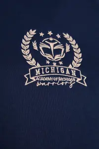 Trendyol Curve Navy Blue Thick Embroidery Detailed Knitting Plus Size Sweatshirt - Image 7