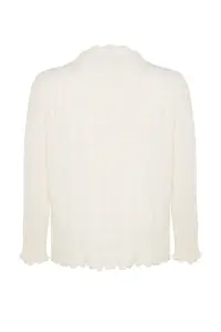 Trendyol Curve Ecru Hair Knitting Patterned tied up Knitwear Cardigan - Image 8