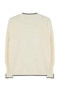 Trendyol Curve Cream Gold Button Detailed Striped Knitwear Cardigan - Image 7