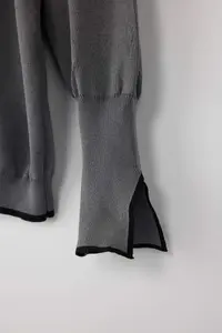 Trendyol Curve Gray Button Detailed Striped Knitwear Cardigan - Image 6