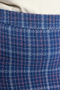 Trendyol Curve Mavi Plaid Patterned Skirt - Image 4