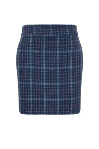 Trendyol Curve Mavi Plaid Patterned Skirt - Image 7