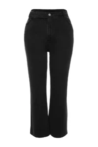 Trendyol Curve Anthracite High Waist Wide Cut plus size jeans - Image 11