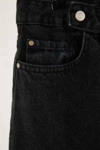 Trendyol Curve Anthracite High Waist Wide Cut plus size jeans - Image 14