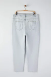 Trendyol Curve Buz Mavisi High Waist slim Mom denim plus size jeans - Image 6