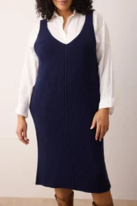 Trendyol Curve Navy Blue gilet Midi Size Knit Dress - Image 3