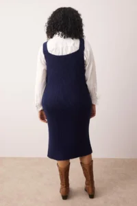 Trendyol Curve Navy Blue gilet Midi Size Knit Dress - Image 4